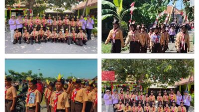 Gerak Jalan HUT RI di Krian, SDN Jatikalang 2 Tampilkan Koreografi Unik dan Pukau Penonton