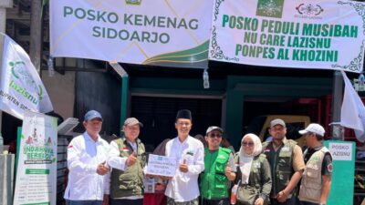 UPZIS LAZISNU MWCNU Buduran Serahkan Donasi NU Peduli Musibah Pesantren Al-Khoziny Rp41 Juta